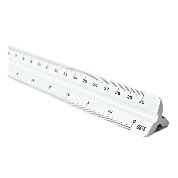 Kutch Règle à échelle 1/100 1/125 1/250 1/500 Règle Triangulaire Aluminium   6 échelles 1:2.5 à 1:100   Gravure Laser   Architecture, Dessin Technique Kutch 1/20 1/25 1/50 1/75 1/100