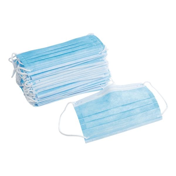 Paquet de 50 masques respiratoires triple épaisseur, usage unique Paquet de 50 masques respiratoires triple épaisseur, usage unique