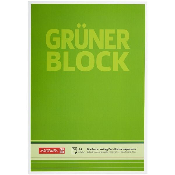 Briefblock A4 liniert »Der grüne Block«