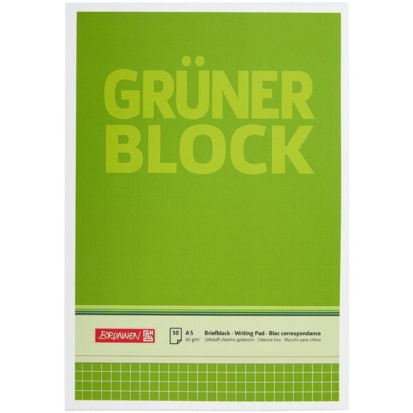 Briefblock A5 kariert »Der grüne Block«