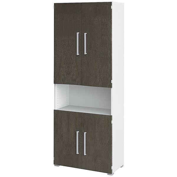 röhr Aktenschrank »Objekt Plus« 6 OH breit 1 offenes Fach grau, 80x218.5x41.9 cm