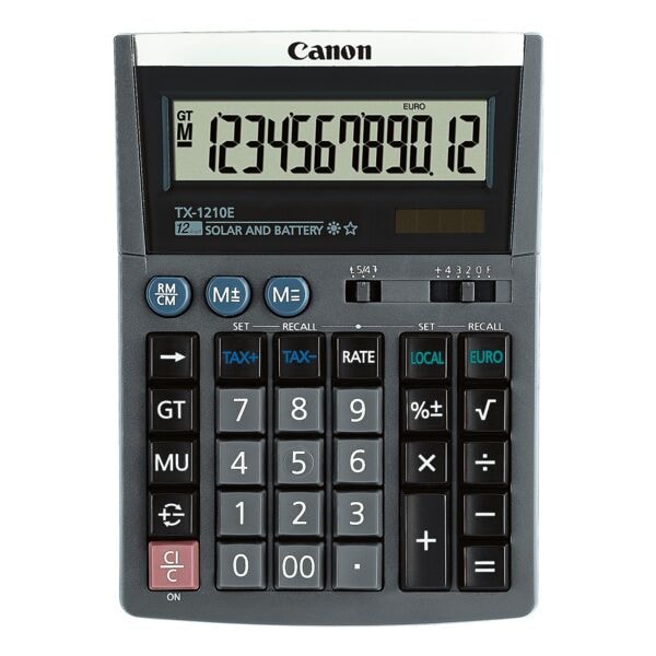 Canon Taschenrechner »TX-1210 E« schwarz, 12.6x3x17.5 cm