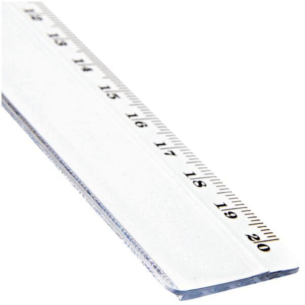 Kunststofflineal 20 cm transparent