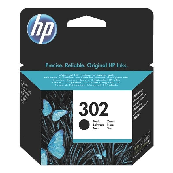 HP Tintenpatrone »F6U66AE« HP 302 schwarz schwarz