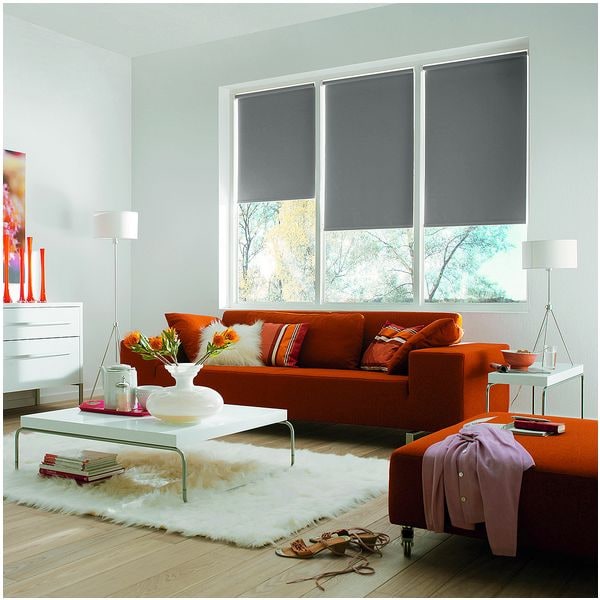 Büscher Sunlines Seitenzug-Rollo mit Lichtschutz grau, 122x180 cm - Polyester