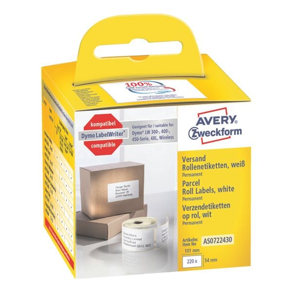 Avery Zweckform Rollenetiketten »AS0722430« weiß