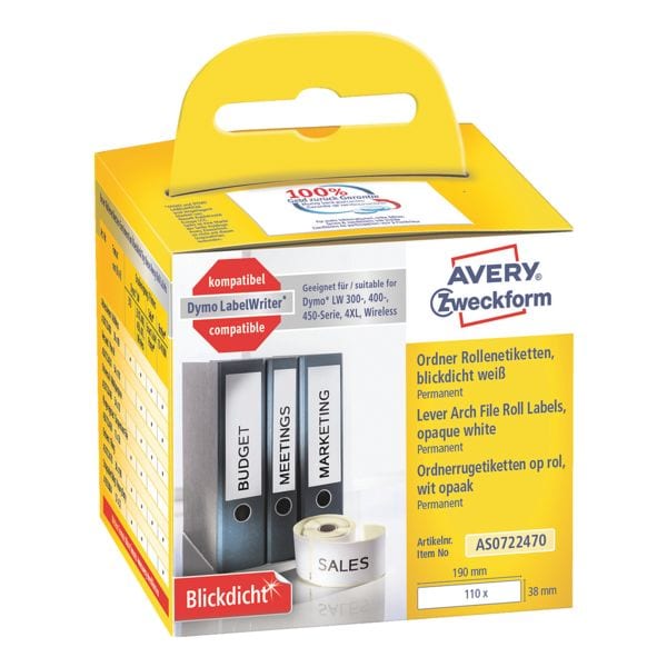 Avery Zweckform Rollenetiketten »AS0722470« weiß