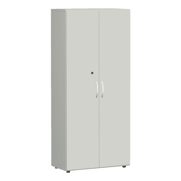 Geramöbel Flügeltürenschrank »New York« 5 OH 80 cm grau, 80x181x42 cm