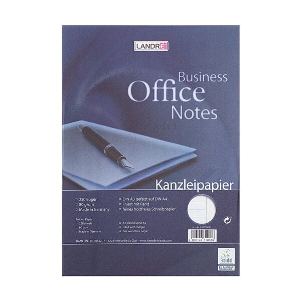 Landré Kanzleipapier »Office« liniert mit Rand 100050622 weiß