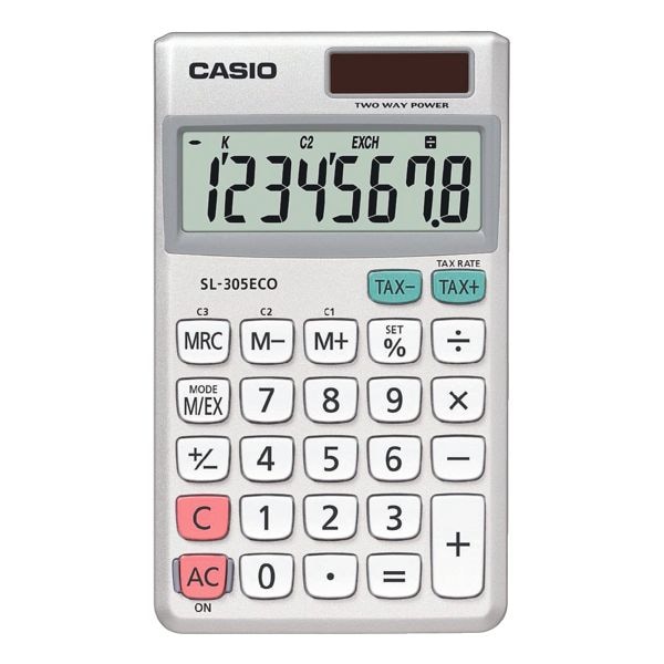 CASIO Taschenrechner »SL-305ECO« silber, 11.9x0.9x7 cm