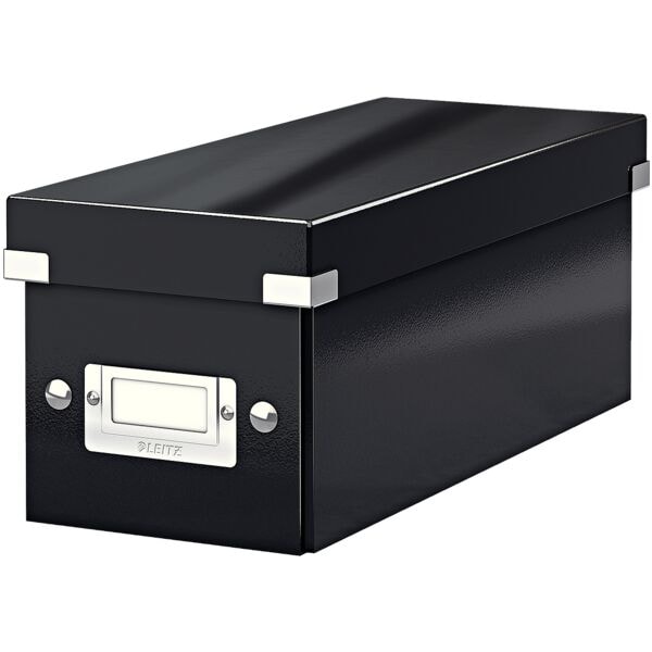 Leitz CD/DVD-Ablagebox WOW 6041 &#x201E;Click & Store&#x201C; schwarz, 14.3x13.6x35.2 cm