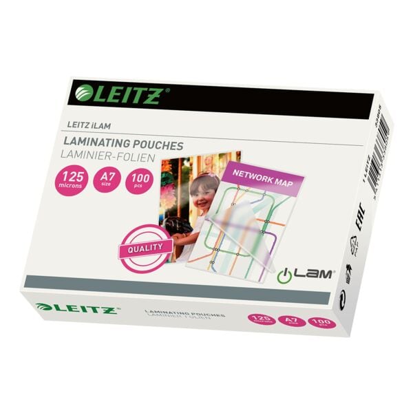 Leitz Laminierfolien iLAM A7 100 Stück 125 mic transparent, 8x11.1 cm