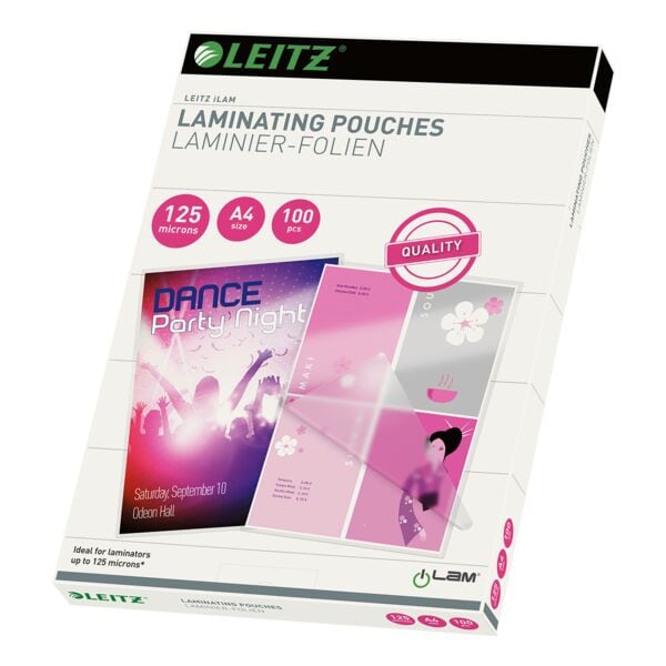 Leitz Laminierfolien A4 100 Stück 125 mic »glänzend« transparent, 21.6x30.3 cm