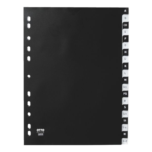 Kunststoffregister A-Z A4 schwarz-weiß