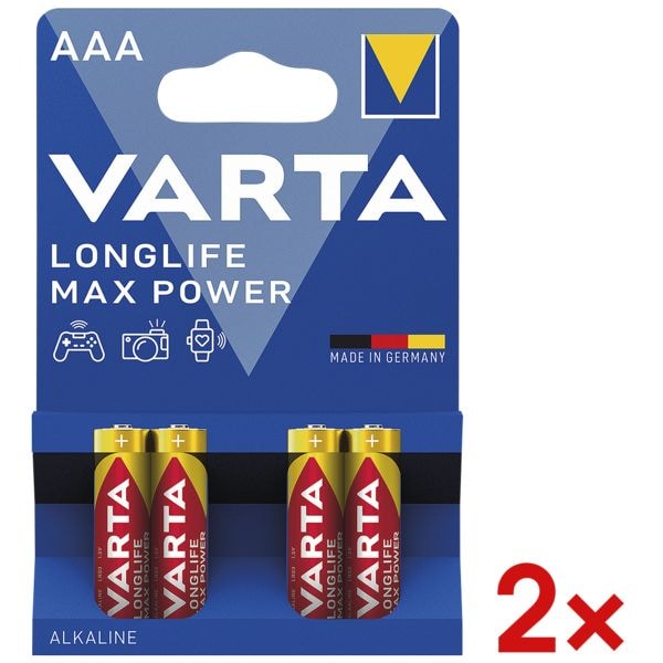2x 4er-Pack Batterien »LONGLIFE Max Power« Micro / AAA / LR03