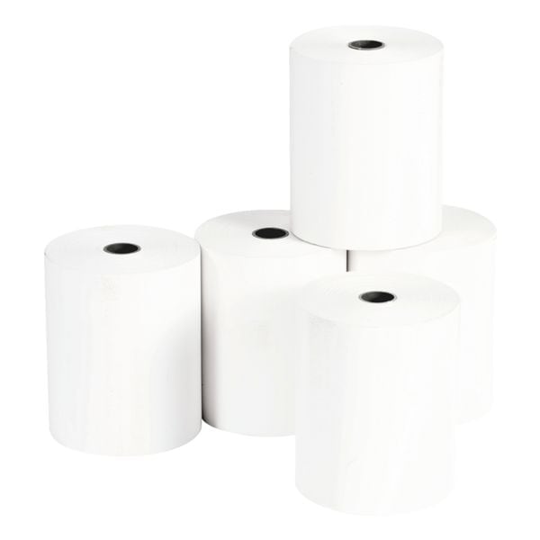 Franz Veit 5er-Pack Thermo-Kassenrollen 80 mm / 50 m (Sanyo 910/915) weiß, 8 cm