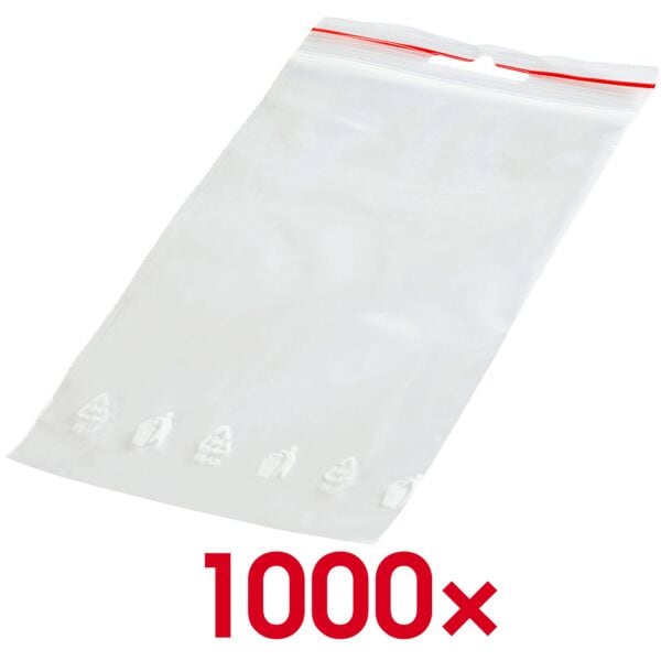 Wbv 1000 Druckverschlussbeutel 100x150 mm 50 mic transparent, 10x17.5 cm