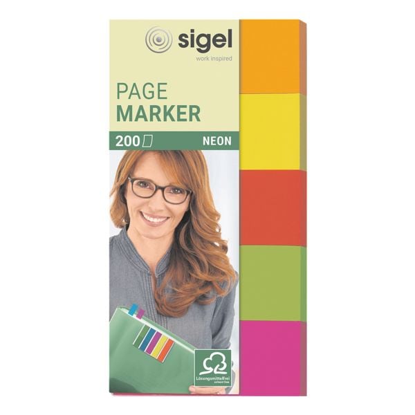 Sigel Haftmarker »Neon« HN650 50 x 20 mm mehrfarbig, 5x2 cm