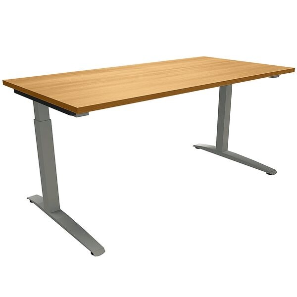 Manuell höhenverstellbarer Schreibtisch »Sidney« 160 cm C-Fuß Quadratrohr