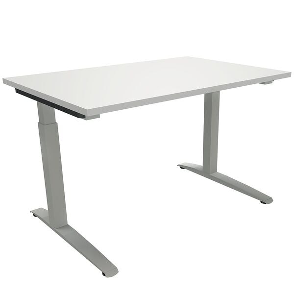 Manuell höhenverstellbarer Schreibtisch »Sidney« 120 cm C-Fuß Quadratrohr