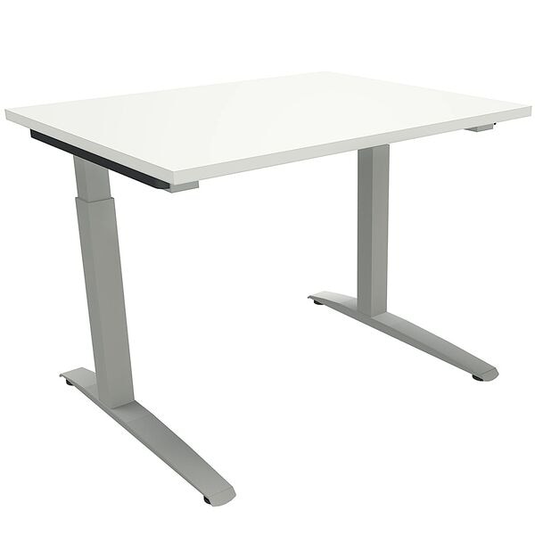Manuell höhenverstellbarer Schreibtisch »Sidney« 100 cm C-Fuß Quadratrohr