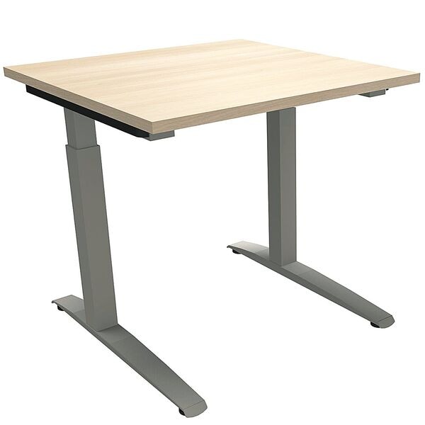 Manuell höhenverstellbarer Schreibtisch »Sidney« 80 cm C-Fuß Quadratrohr