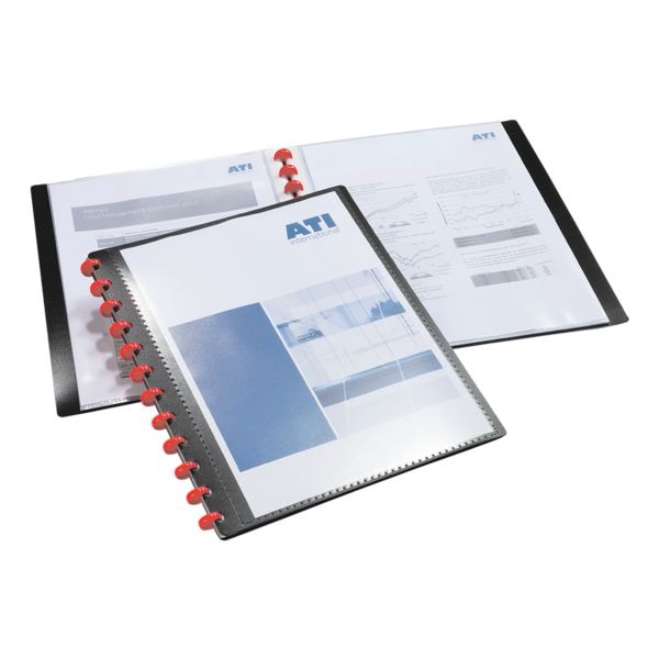 Durable Präsentationsmappe »Duralook Easy Plus« 12 Ringe, A4, Rückenbreite 18 mm schwarz, 26x31 cm