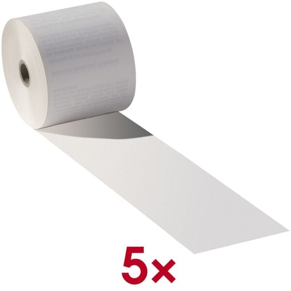 Franz Veit 5er-Pack Thermo-Waagenrollen 57 mm / 25 m (Graef/Dataline) weiß, 5.7 cm