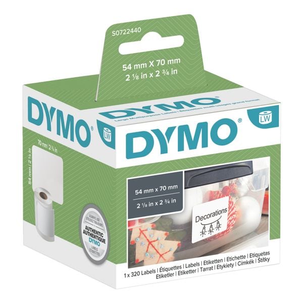 Dymo LabelWriter Papier-Etiketten »S0722440« weiß