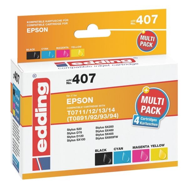 4er-Pack Tintenpatronen ersetzen Epson »T0715«