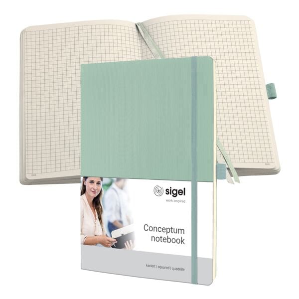 Sigel Notizbuch »Conceptum« A4 kariert - 194 Seiten grün