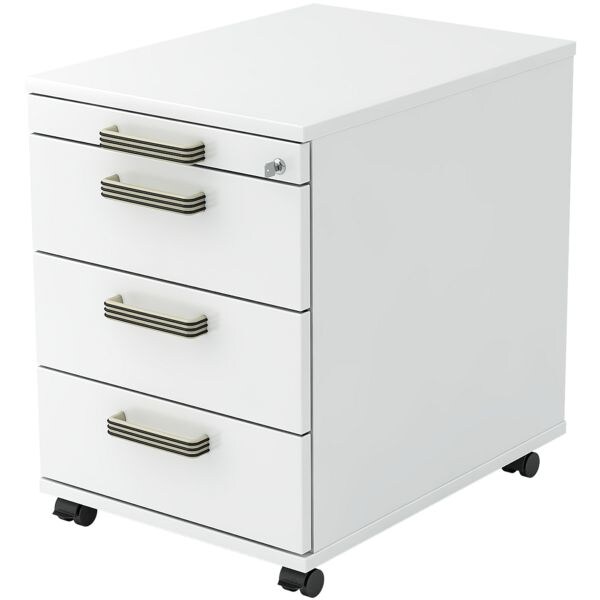 OTTO Office Premium Rollcontainer »OTTO Office Line IV« mit klassischen Schubladen weiß, 42.8x59x58 cm