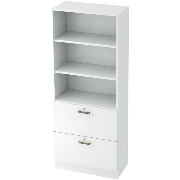OTTO Office Premium Aktenregal »OTTO Office Line IV« 80 cm breit 5 OH mit 2 Hängeregister weiß, 80x200.4x42 cm