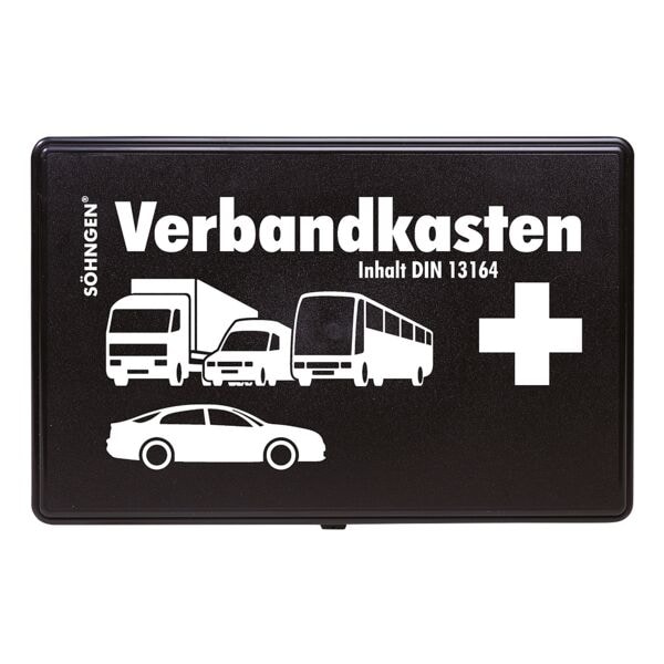 SÖHNGEN KFZ-Verbandkasten »KU« - nach überarbeiteter DIN 13164 schwarz, 26x8x16 cm