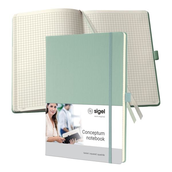 Sigel Notizbuch »Conceptum« A4 kariert - 194 Seiten grün