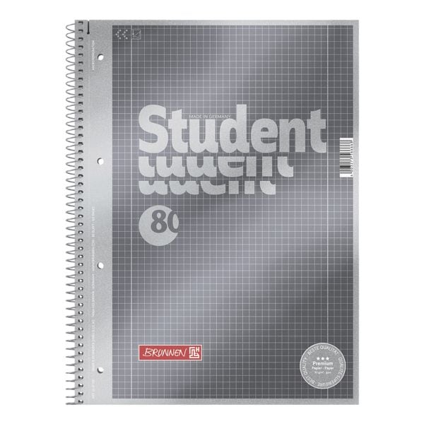 Collegeblock »Student Premium« A4 kariert (28), Premium-Papier