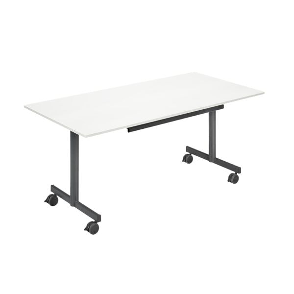 SODEMATUB Klapptisch 160x80 cm C-Fuß anthrazit weiß, 160x72x80 cm
