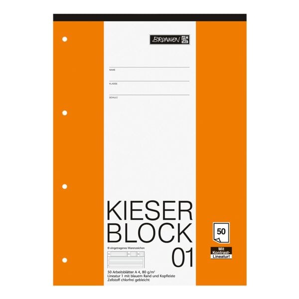 Kieserblock »KIESER 00110 1042941« A4 Sonderlineatur (Lineatur 1)