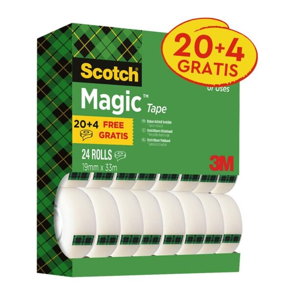 Scotch Klebeband »Magic Tape« transparent, 19 mm/33 m (B/L) transparent, 1.9 cm