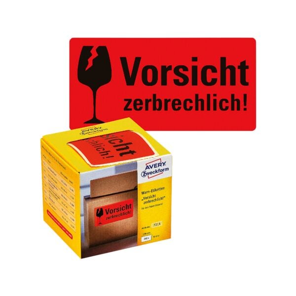Warnetiketten 7211 »Zerbrechlich«, 100 x 50 mm
