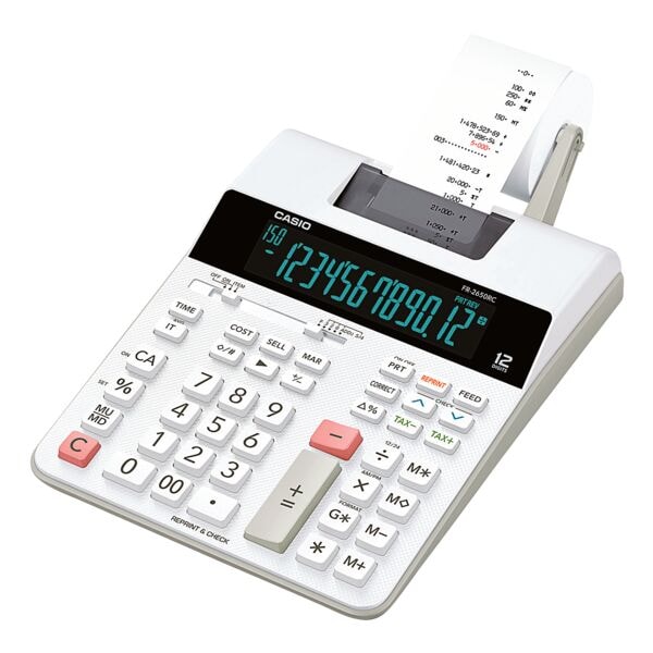 CASIO Druckender Tischrechner »FR-2650RC« weiß, 5.8x6.5x31.3 cm