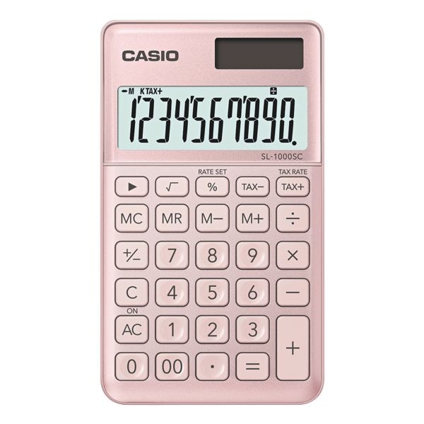 CASIO Taschenrechner »SL-1000SC« pink, 7.1x0.9x12 cm