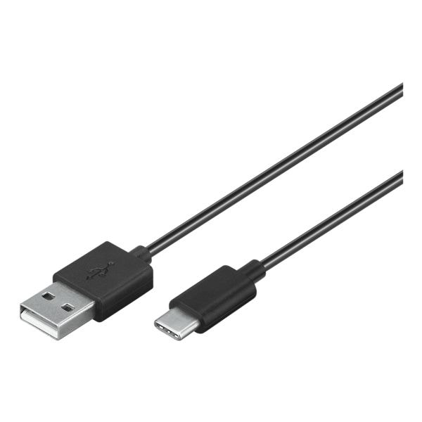 USB-C Lade- und Synchronisationskabel 0,1 m schwarz