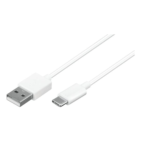 goobay USB-C Lade- und Synchronisationskabel 0,5 m weiß weiß