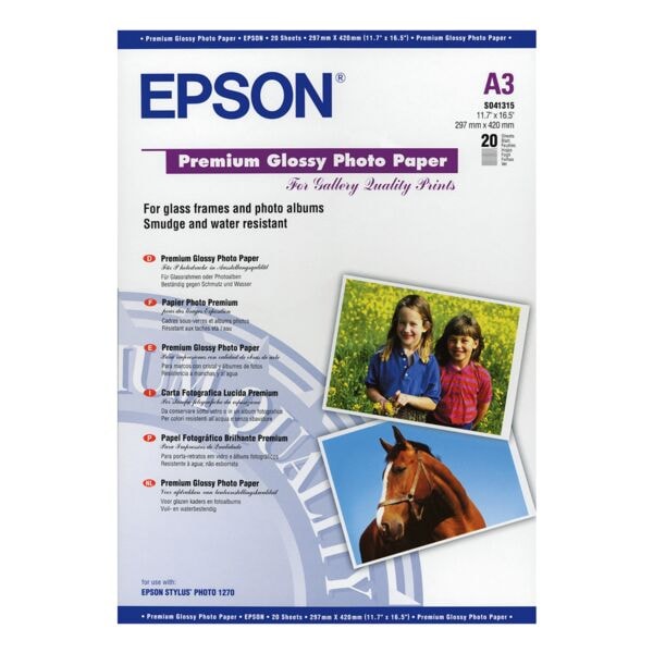 Epson Fotopapier S041315 DIN A3 255 g/m² 20 Blatt weiß