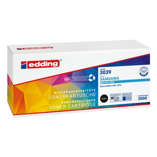 Edding Toner »EDD-3039« ersetzt Samsung »MLT-D111S/L« schwarz