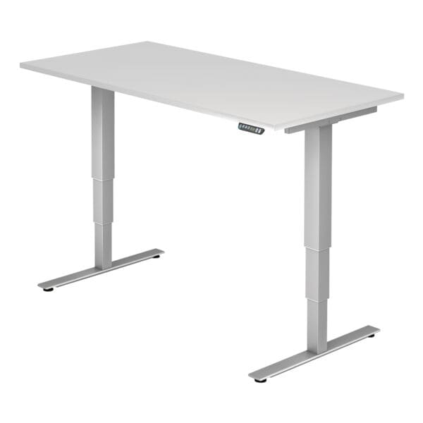 OTTO Office Premium Schreibtisch »Ergonomic« 160 cm breit und elektrisch höhenverstellbar bis 127 cm weiß, 160x127x80 cm