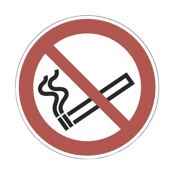 Sicherheitskennzeichen »Rauchen verboten [P002]« Ø: 10 cm doppelseitig bedruckt