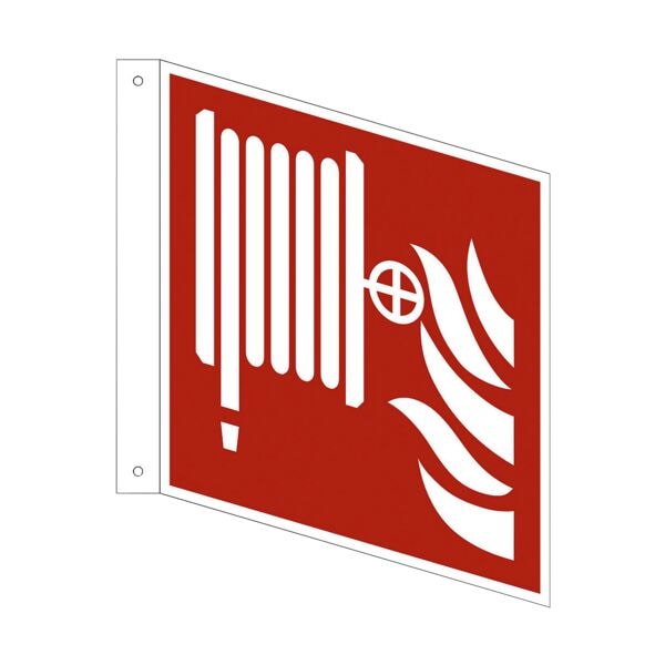 Sicherheitskennzeichen »Löschschlauch [F002]« Fahnenschild 15 x 0,1 x 15 cm