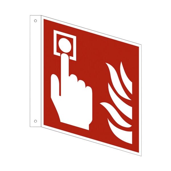 Sicherheitskennzeichen »Brandmelder [F005]« Fahnenschild 15 x 0,1 x 15 cm,